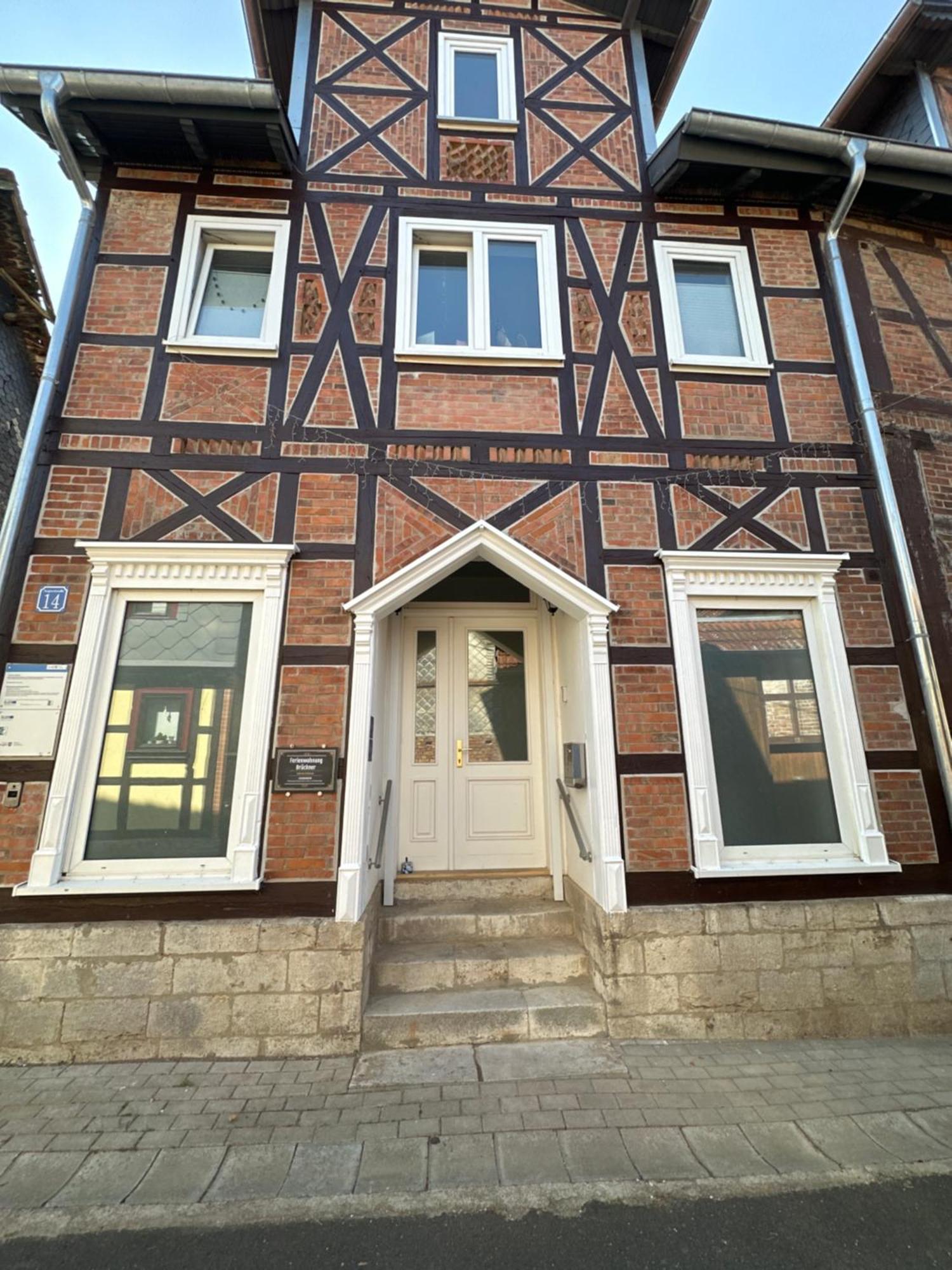 Schöne kleine Einraumwohnung mit Küche und Kamin in Holzthaleben Helbedundorf Exterior foto